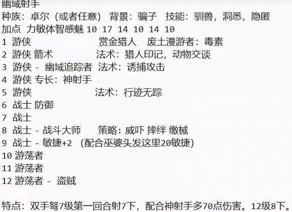 《博德之门3》幽域追踪者盗贼攻略