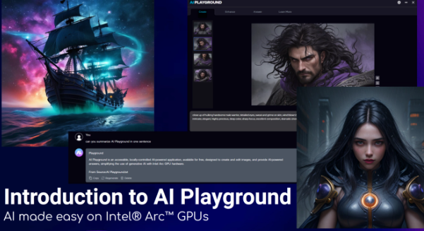 英特尔发布《AI Playground》开源软件：锐炫Arc显卡驱动本地AI图像创造与聊天体验